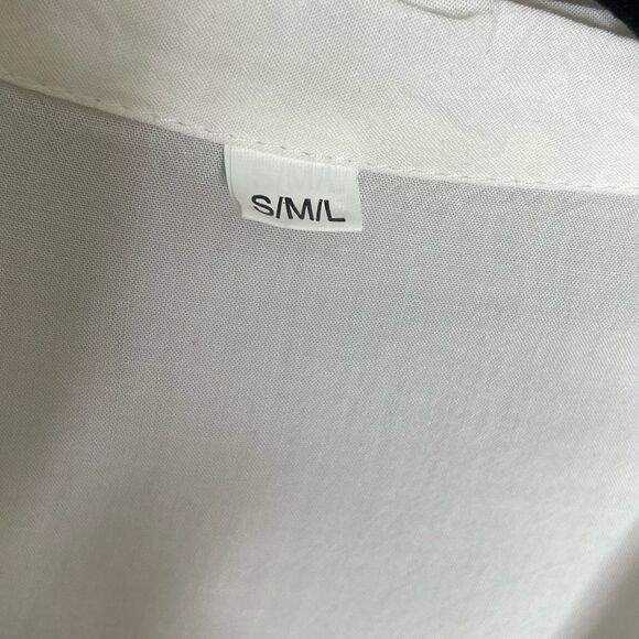 White Lace Trim Robe Rayon OS - Picture 5 of 6